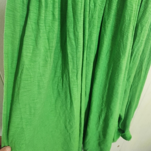 Nation LTD Gaby Smocked Pima Cotton Sundress Size Large Kelly Green - Picture 13 of 14